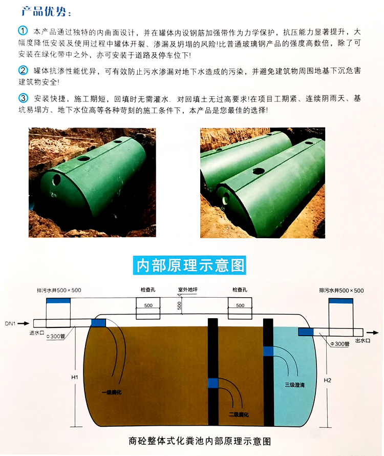 隆阳玻璃钢化粪池